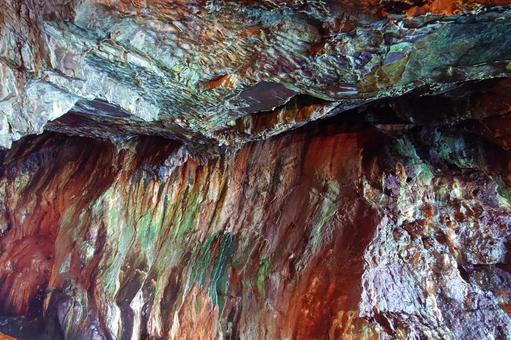 Photo, three sections of caves, sea cave, cave, 