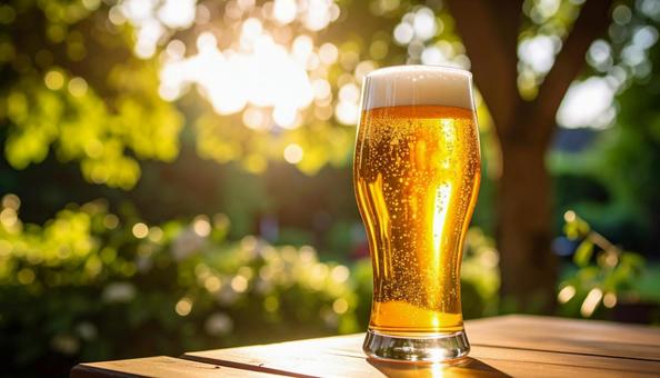 ビールの泡 ビールの泡の写真