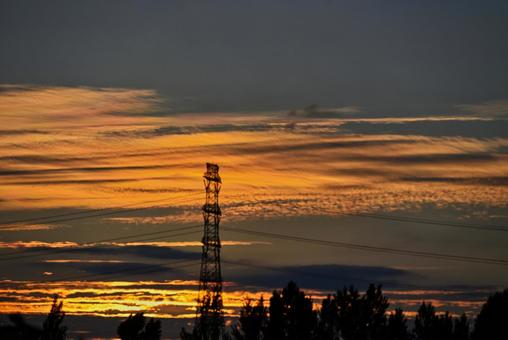 夕焼け 2025/8/1 夕焼け 2025/8/1 夕焼け,夕暮れ,夕方の写真素材