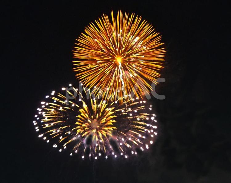 いたばし花火大会2024_8 花火,板橋区,蓮根の写真素材