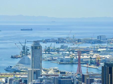 神戸港主要部俯瞰2 神戸港,神戸市,神戸の写真素材