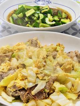豚肉とキャベツの玉子炒め2 豚肉とキャベツの玉子炒め2 豚肉,野菜炒め,玉子炒めの写真素材
