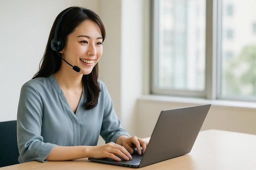 電話対応をする社員 電話対応をする社員の写真