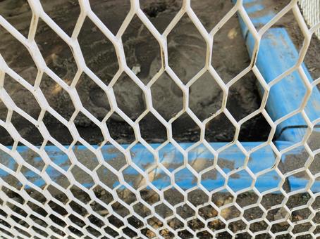 砂場の白いフェンス 砂場,白い,フェンスの写真素材