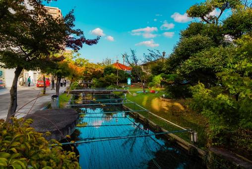 【佐賀】佐賀駅の周辺 佐賀,商店街,街並みの写真素材