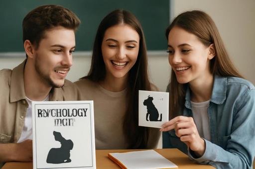 心理学と動物のシルエット 心理学と動物のシルエットの写真