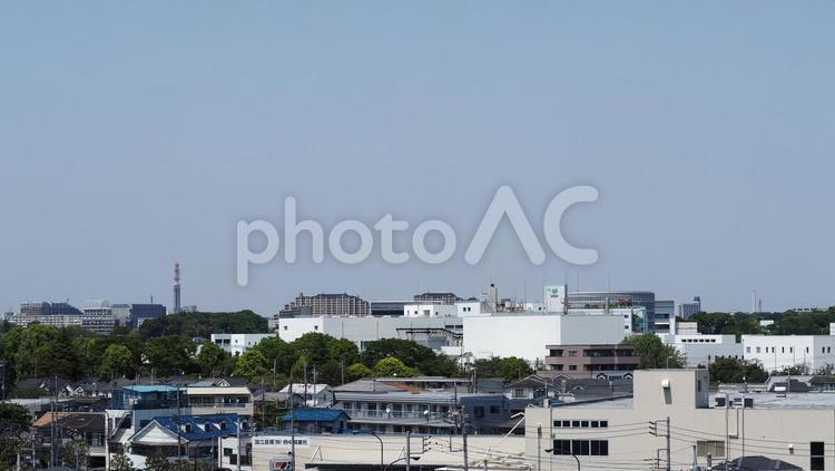 府中市の街並み・屋上からの眺め（東京都） 府中市,東京都,街並みの写真素材