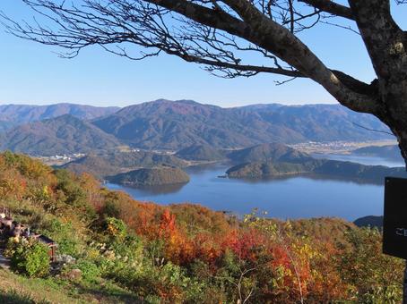 天空のテラス 三方五湖に浮かぶ天空テラス,眺め,見下ろすの写真素材