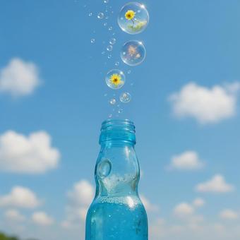 ラムネと夏のシャボン玉 ラムネと夏のシャボン玉の写真