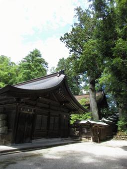 富山県-雄山神社-前立社壇-本殿と拝殿 富山県-雄山神社-前立社壇-本殿と拝殿 雄山神社,前立社壇,越中国の写真素材