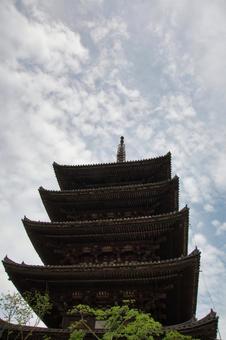 法観寺(八坂の塔)を望む様子 京都 法観寺(八坂の塔)を望む様子 京都 法観寺,八坂の塔,京都の写真素材