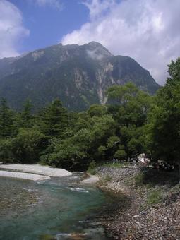 上高地 上高地 上高地,長野,川の写真素材