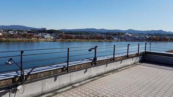 瀬田川を眺める場所 瀬田川を眺める場所 景色,自然,川の写真素材