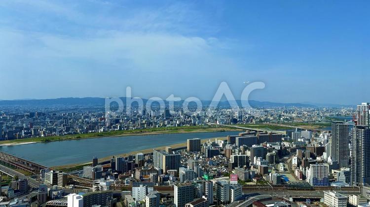 梅田スカイビルからだと思う 梅田,梅田スカイビル,大阪の写真素材