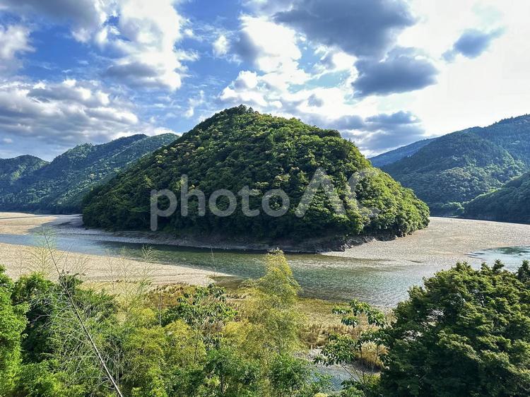 和歌山県　北山村　北山川　山林　 風景,自然,景観の写真素材