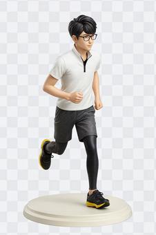 ランニングする男性フィギュア ランニングする男性フィギュアの写真
