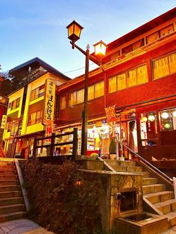 伊香保温泉の階段の写真素材3 伊香保温泉,階段,秋の写真素材