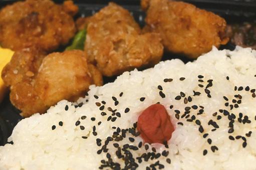 からあげ弁当 惣菜,からあげ,唐揚げの写真素材