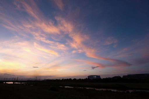 美しい夕空 美しい夕空の写真