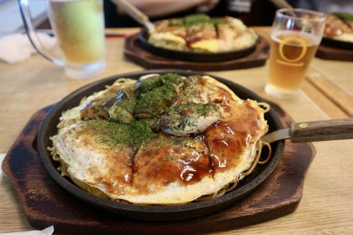 広島風お好み焼き 広島風お好み焼き お好み焼き,広島,広島風の写真素材