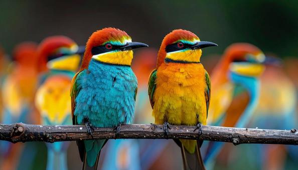 カラフル、極彩色の鳥の写真 カラフル、極彩色の鳥の写真の写真