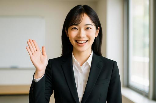 自己紹介する就活生 自己紹介する就活生の写真