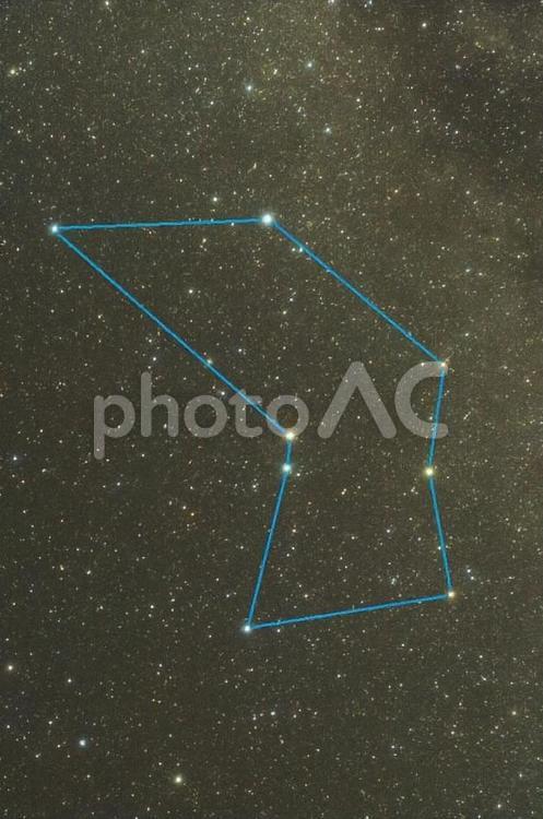 さいだん座（星座線）・天体 さいだん座,星座,星座線の写真素材