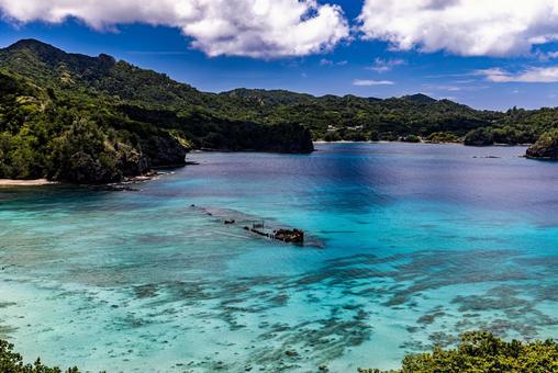 Spectacular view from Sakaiura Beach in the Ogasawara Islands, chichijima, ogasawara islands, sea, JPG