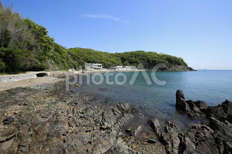 兵庫県赤穂市　赤穂御崎遊歩道からの風景 赤穂御崎遊歩道,遊歩道,歩道の写真素材