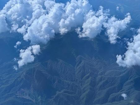 Photo, over, overlooking, aerial view, 