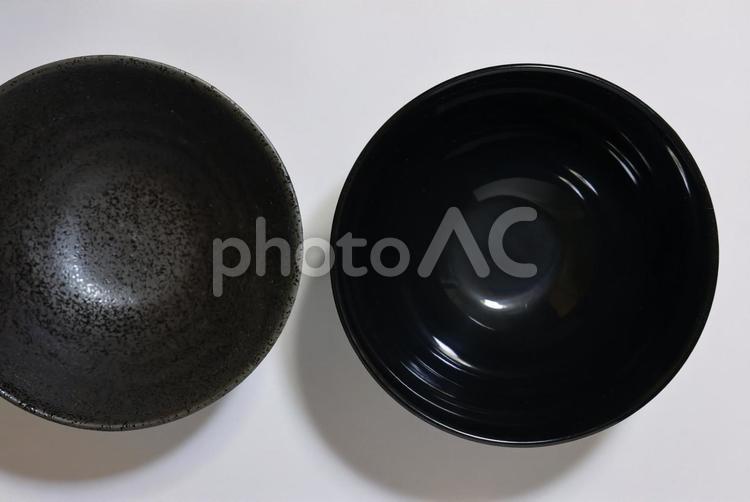 黒いごはん茶碗 お茶碗,黒,ごはんの写真素材