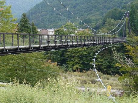 吊り橋 吊り橋 吊り橋,湯西川,橋の写真素材