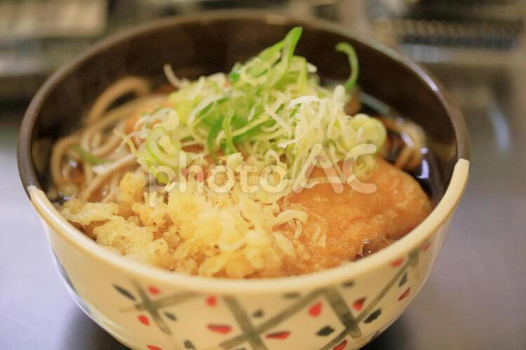 きつねそば キツネそば,立食いそば,フードの写真素材