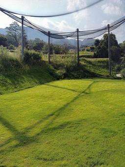 【ゴルフ】プライベートなゴルフ練習場 ゴルフ,秋,練習場の写真素材