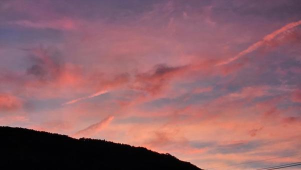 赤い夕焼け 赤い夕焼け 自然,空,夕焼けの写真素材