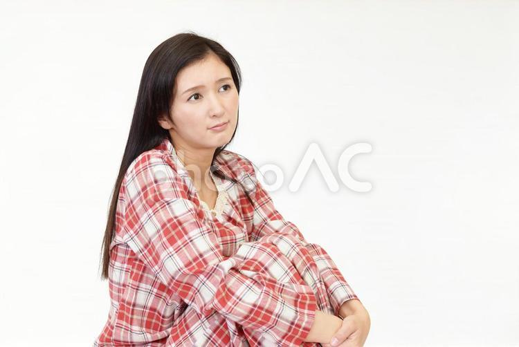 不眠症の女性 女性,不眠症,寝不足の写真素材