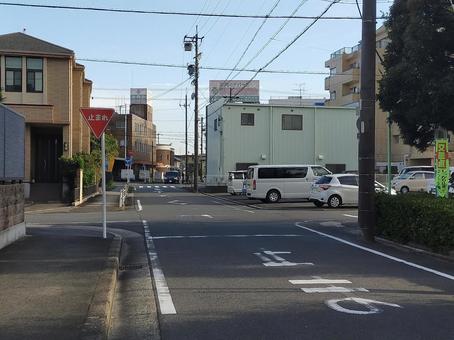住宅街 住宅街,道路,歩道の写真素材