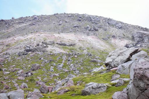 山 山 岩,山,茶臼岳の写真素材