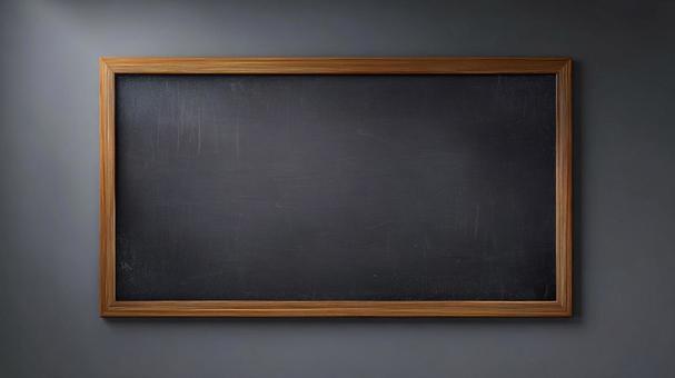 木枠の黒板と静かな光の写真