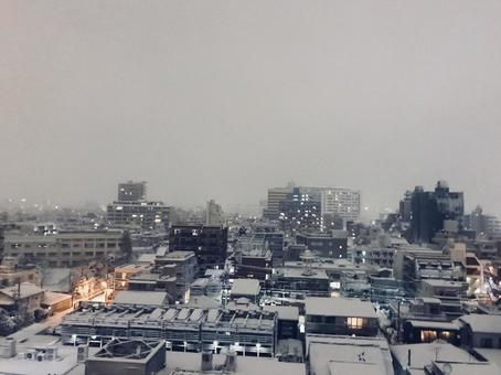 街に降る雪 街に降る雪 積雪,雪,降雪の写真素材