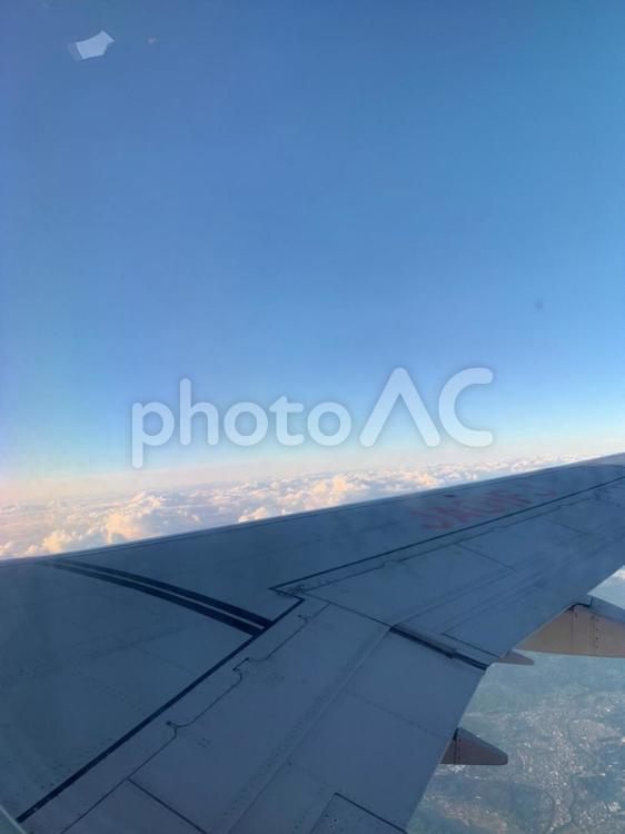 飛行機からの風景 風景,飛行機,空の写真素材