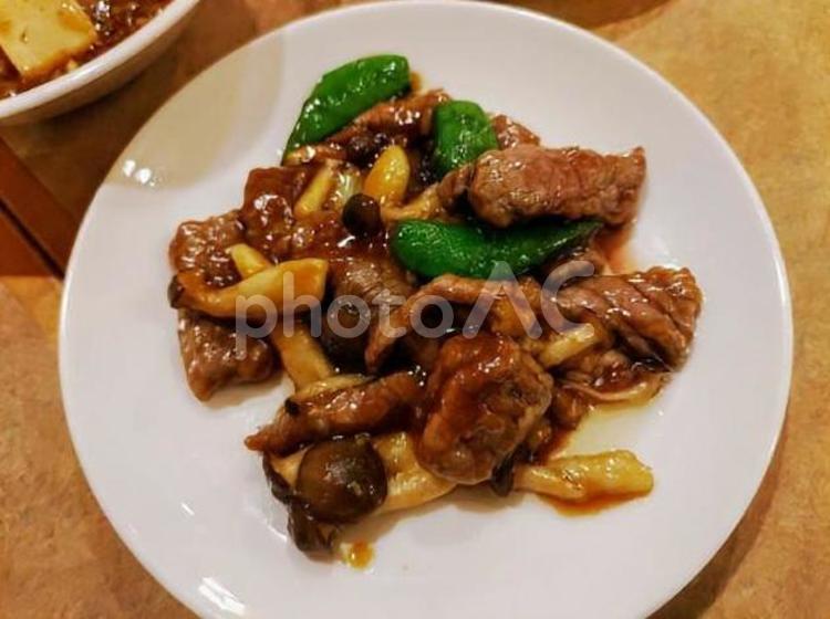 豚肉のオイスターソース炒め ポーク,ソテー,夕食の写真素材