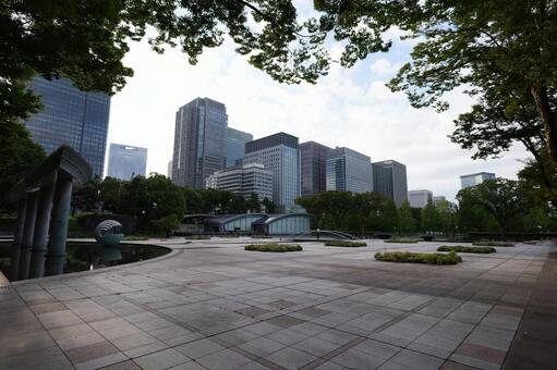 和田倉噴水公園　2025年 和田倉噴水公園,東京,早朝の写真素材