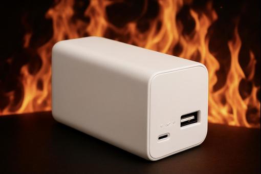 モバイルバッテリー 炎 モバイルバッテリー 炎の写真