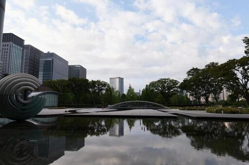 和田倉噴水公園　2025年 和田倉噴水公園,東京,早朝の写真素材