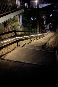 夜の階段 階段,夜,暗いの写真素材
