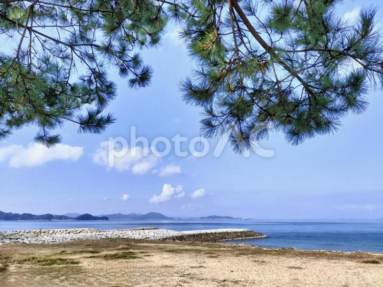 空と海の風景 海,空,海面の写真素材