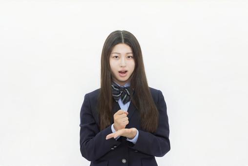 女子高生 受験生 閃く 女子高生 受験生 閃く 中学生,高校生,女子高生の写真素材
