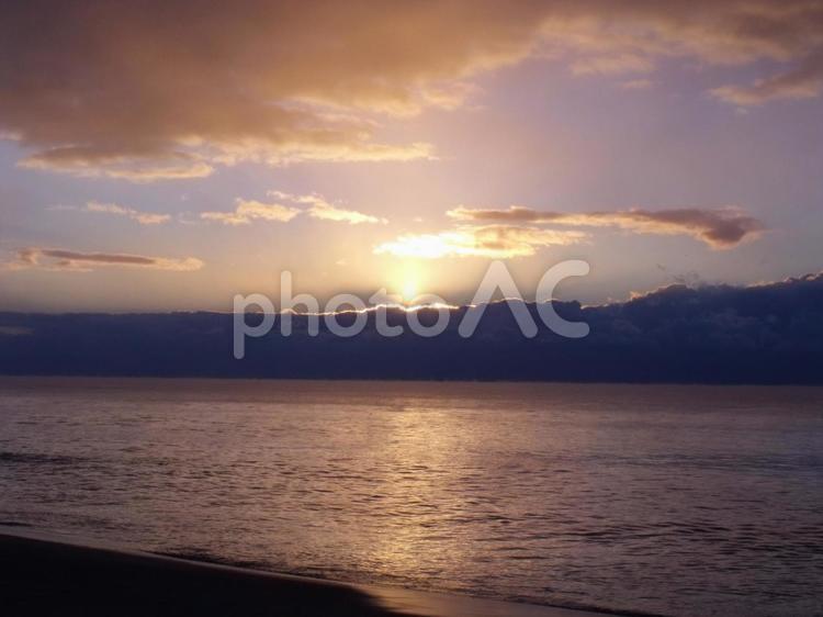 函館・早朝の大森浜 函館,大森浜,海岸の写真素材