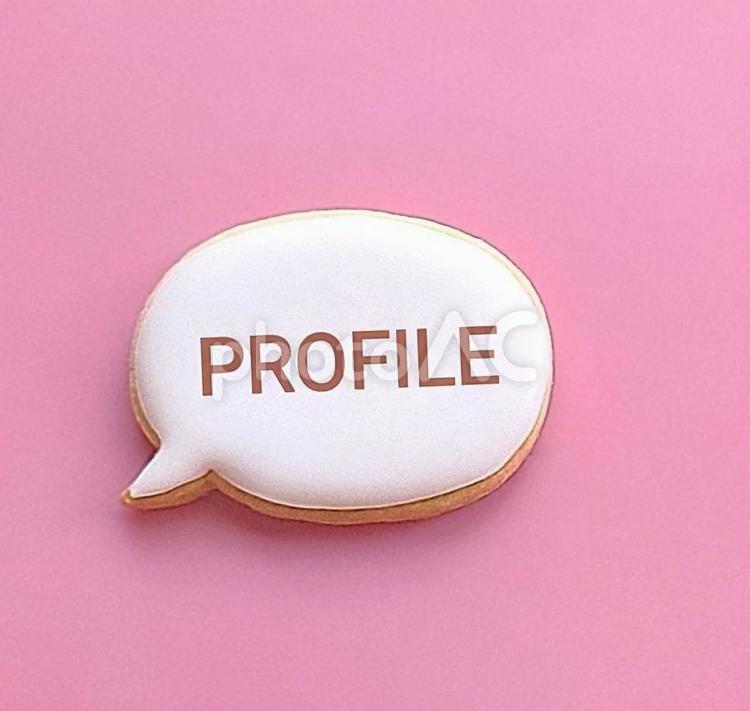 PROFILE　プロフィール profile,プロフィール,ふきだしの写真素材